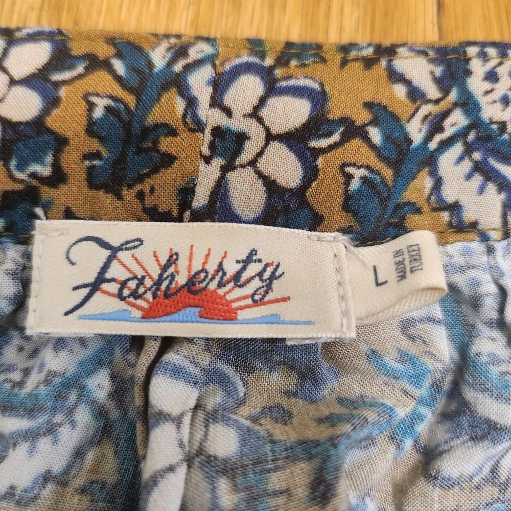 Faherty Noami Floral Boho Peasant Blouse With Fairfield Border - Picture 5 of 10